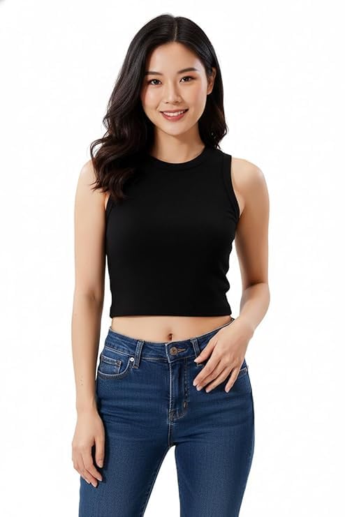 thrifty thread we promise comfort Thrifty Thread Women’s Girls Cotton Tank Top I Round Neck Sleeeveless Innerwear or Layering Top I Soft,Breathable Stretchable Fabric I Casual, Gym Comfort-picture-35