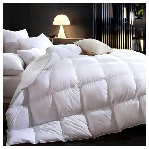 3D Baffle Box Real Down Comforter, 750 Fill-Power Ultra-Soft Down Duvet Insert, All Season White Feathers Down King Size Comforter, Medium Warm Bed Comforter, Fluffy and Cozy, 8 Corner Tabs - 106"X90"