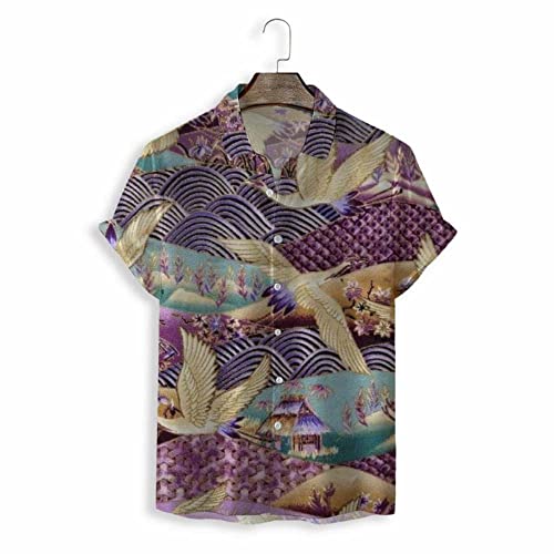 Chemise hawaïenne imprimé tropical vintage et chemise de plage décontractée d'été