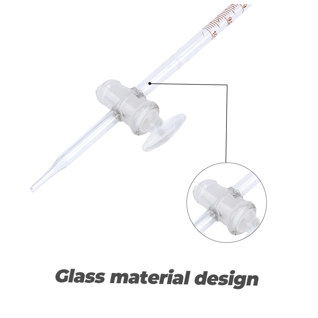Burette De Titrage 10 Ml En Verre Transparent Verrerie Chimique Résistante Aux Températures Élevées Pour Équipements De Laboratoire Et Analyses Scientifiques Précises