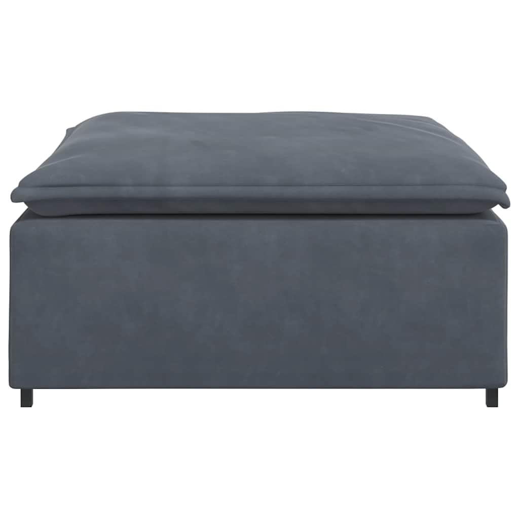Hothingwell Modulares Fußstützenmodul, dunkelgrau, Samt und Schaumstoff, robuster Metallrahmen, bequeme Textilene-Sitzfläche, elegantes und langlebiges Design.