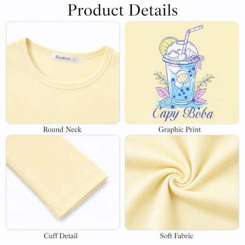 Image of Girls Long Sleeve T-Shirt Cute Versatile Basic Casual Top Size 6-18 | Soft Stretchy Tee for All Day Comfort, Versatile Layering Top for Cold Days, Cute Casual Style for Girls, Durable Easy Care