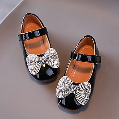 sfdgfhyf Little Boys First Walking Shoes Summer and Autumn Fashion Girls Casual Shoes Bow (Black, 2.5-3 Years Toddler)4