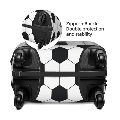 Soccer Ball Print Luggage Covers For Suitcase,Elastic Washable & Stretchable Suitcase Covers For Luggage, Anti-Scratch - Fits 18-32 Inch Luggage-No Luggage Included2