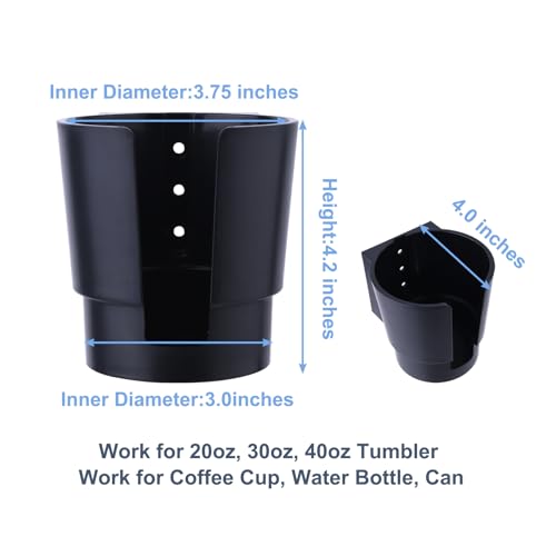 Portavasos magnético universal plástico negro 2 unidades miniatura 5