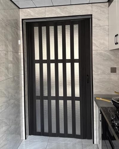 Porte de cuisine pliante noire solution gain de place pour petits espaces
