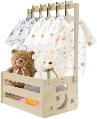 Cesta Madera Baby Shower Cesta de Almacenamiento para Beb...