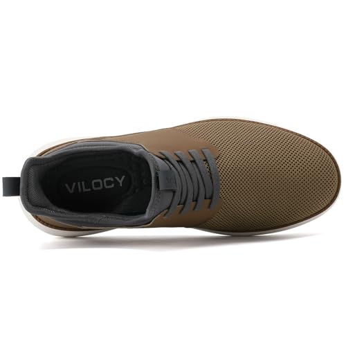 Image of VILOCY Mens Slip On Casual Dress Shoes Hands Free Fashion Sneakers Mesh Tennis Walking Work Shoes Comfortable Breathable Lightweight Non Slip