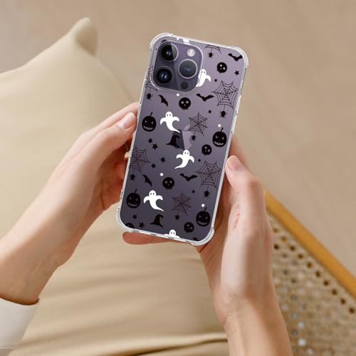 Coque iPhone 14 Pro Halloween citrouille transparente souple - 7