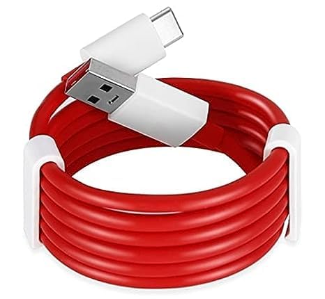 Nixst Original Fast Charging Cable Fast Data Sync Cable Only Compatible For Oneplus 7T/7T Pro/7/7 Pro/6/6T/5T/5/3T/3/8/8 Pro/Nord One Plus And All C Type Devices - Red
