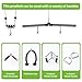 Multi-Grip LAT Pull Down Bar Hardened Powder-Coated Finish, 360° Rotating Stainless Steel Adapter, Neutral & Wide Grip Spreader Bar for Pulley System Gym & Cable Machines (38“&6”