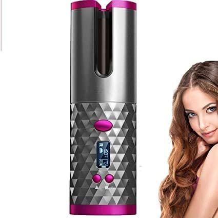 Image of ZENTORE-Hair-Curler-Cordless-Automatic-Hair-Curler-Portable-Curling-Iron-with-LCD-Temperature-Display-Fast-Heating-Auto-Rotating-Hair-Curler-USB-Rechargeable-for-Travel-Home (ZHC87)
