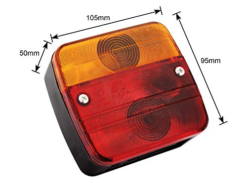 AdLuminis Rückleuchten-Set verkabelt mit Magnetfuß für PKW-Anhänger, 7m Kabel, 7-poliger Stecker,Anhängerbeleuchtung für… – Bild 6