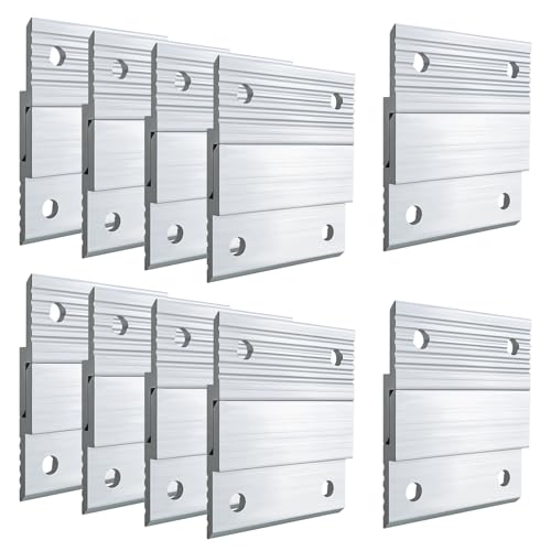Image of 2 inch French Cleat Picture Hanger, 10 Pairs Heavy Duty Aluminum Z Clips Interlocking Wall Mounting Brackets with Screws for Hanging Photo Panel Mirror Whiteboard Cabinet Shelf Headboard Art (Silver)
