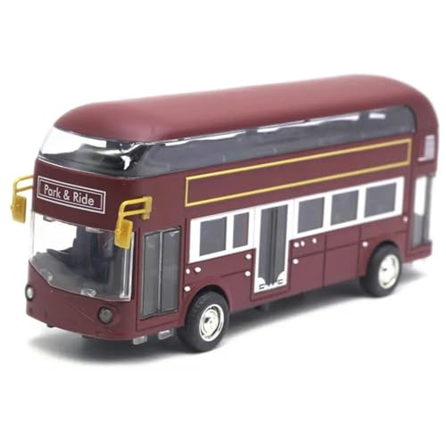 Image of DEOXY Double Decker Toys for Kids Diecast Metal Alloy London Bus Light & Music Open Door Collection Toys for Boy Kids, Pink