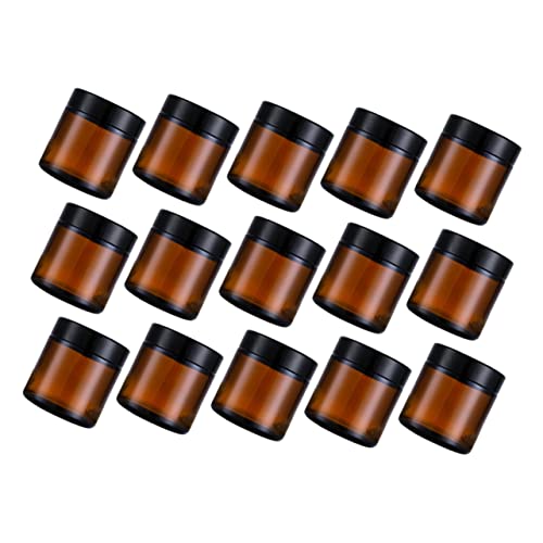 Veemoon 15Piezas Botellas de Vidrio Recargables para Cosméticos Dispensador de Crema Prueba de Fugas Botellas Vacías para y Almacenamiento de Lociones