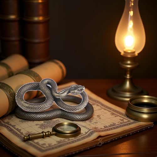 Estatua de Serpiente Vintage de Latón para Oficina miniatura 4