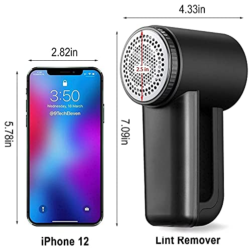 Iruntek Rechargeable Fabric Shaver, Electric Commercial Lint Remover With Led Display & Big Trash Box, 3-Speeds For Removing Fuzz And Pill From Clothes, Furniture, Sweater, Couch And Blanket, Black #TOP7