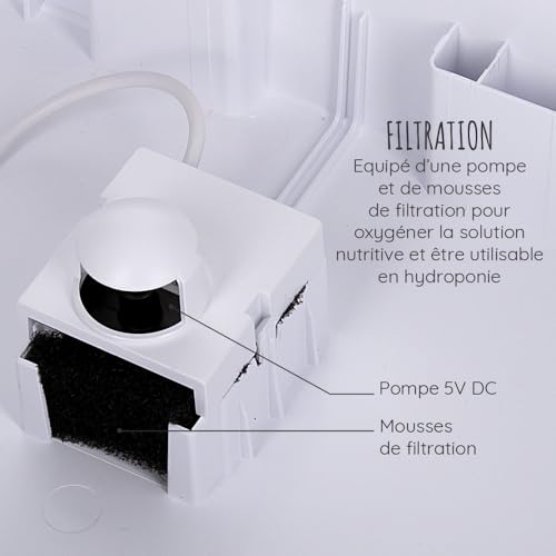 Bioponis Eden Noir – Hydroponischer Gemüsegarten für den Innenbereich – 5 Anzuchtplätze