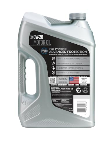 Valvoline Advanced Full Synthetic SAE 0W-20 Motor Oil 5 QT