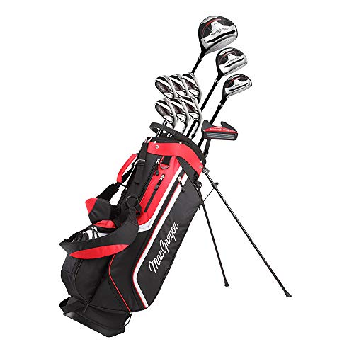 MacGregor Juego de Golf para Hombre CG3000 y Bolsa para Palos de Golf, Negro/Rojo, Mano Derecha Cover