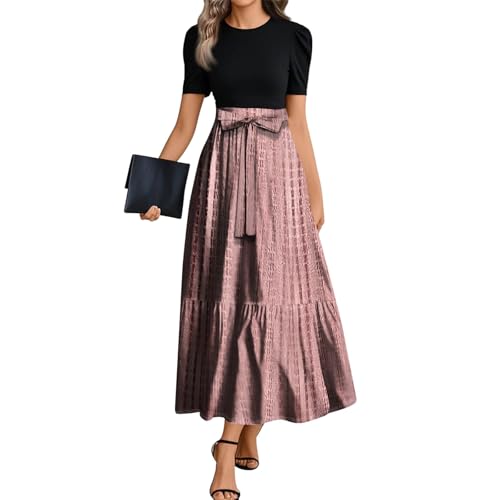 Sommerkleider Damen Leicht Und Luftig Elegant Strandkleid Lang Damenkleider Sommer A Linien Blusenkleid Festlich Prinzessin Kleid Für Hochzeit Als...