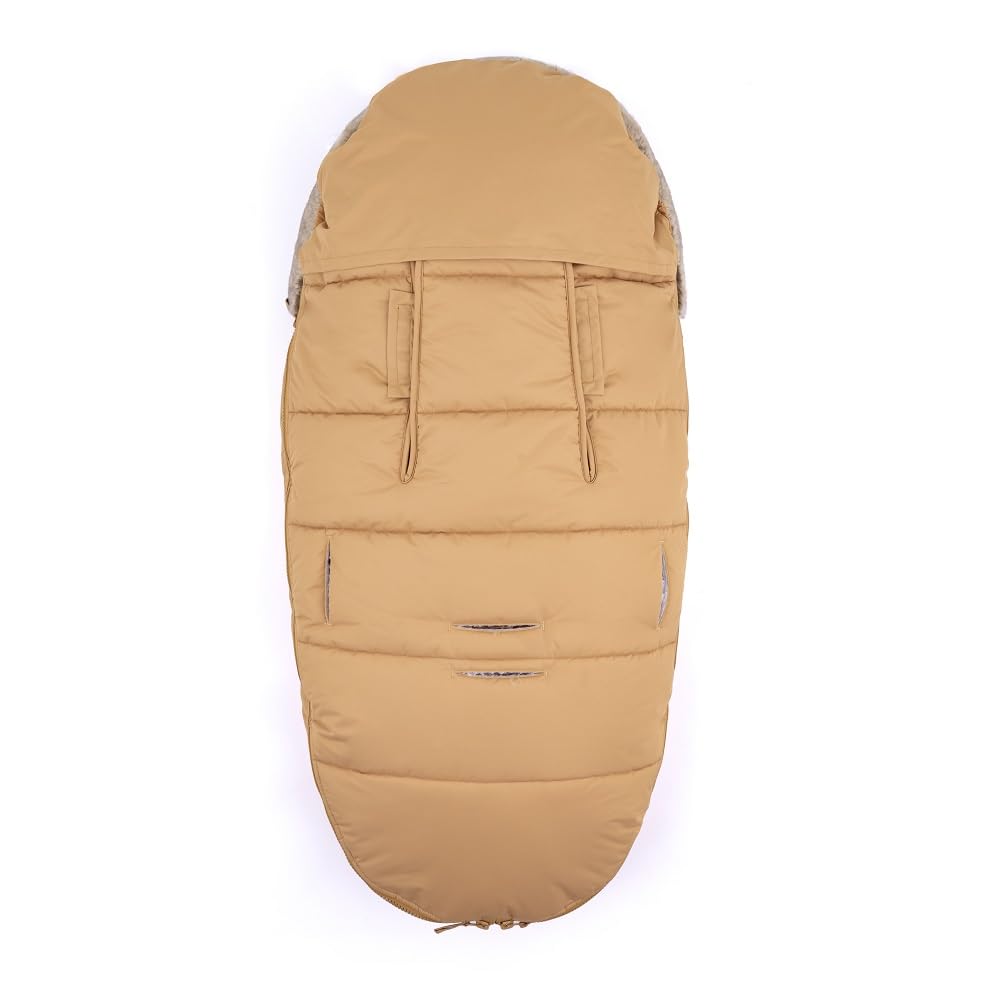 Petite&Mars COMFY - Sacco nanna 4 in 1 per passeggino, per passeggino, sacco nanna invernale, impermeabile, antivento (elegante caramello)