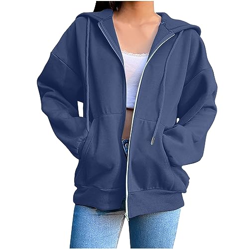 Chaqueta con capucha para mujer, sudadera con capucha, sudadera con cremallera, jersey de manga larga, talla grande, con capucha, cremallera de algodón, chaqueta deportiva, chaqueta para correr