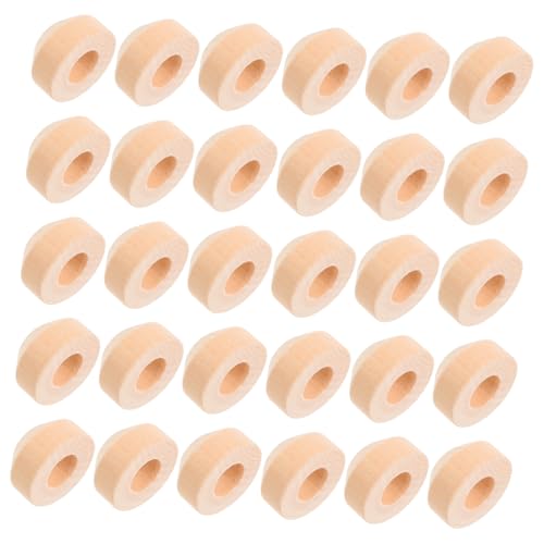 minkissy 50piezas Bases de Madera Redonda para Sujetar Alfileres de Muñecas Suministros para Manualidades Pintura Proyectos de Arte y Decoración del Hogar