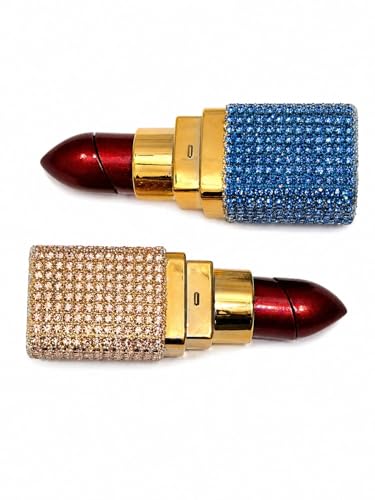 Image of Refillable Small Pocket Cigarette Lighter Metal Body Fuel Lighter Without Fuel Fill The Lighter with Oil Fuel for Outdoor Travel Utility Use (Lipstick Lighter)