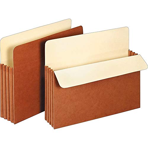 Staples 418293 Expanding File Pockets 3.5-Inch Expansion Letter Size Brown 25/Bx #TOP2
