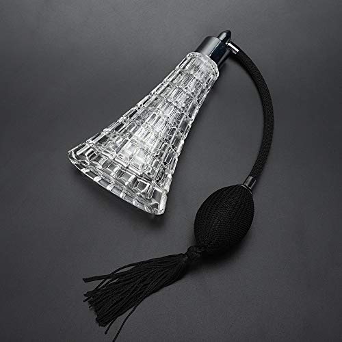 75ml / 2.53oz Refillable Vintage Perfume Bottle, Empty Glass Perfume Atomizer Spraying Bottle, Retro Perfume Bulb Sprayer with Antique Black Bulb and Tassel3