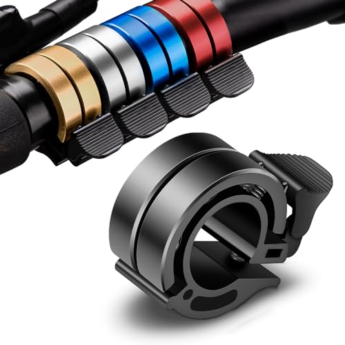 Timbre de Bicicleta, Mini Timbre de Bicicleta de aleación de Aluminio de 80 dB, Nueva nivelación, Doble Campana, más Fuerte y más Largo, Manillar de 22 mm, Rojo