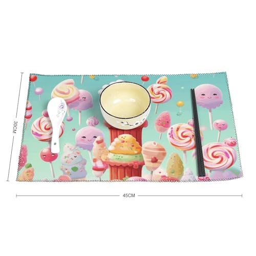 Sets de table Candy Happy lot de 4 pour protéger des rayures - 3