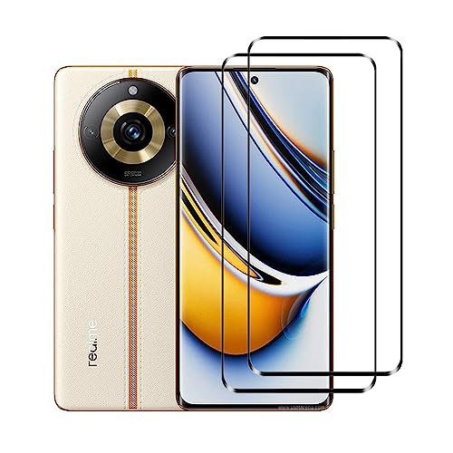 EasyLifeGo for Realme 11 Pro/Realme 11 Pro Plus 5G Screen Protector Tempered Glass, Full Coverage HD Anti-Scratch Bubble-Free Tempered Film with High Response [2 Pack]