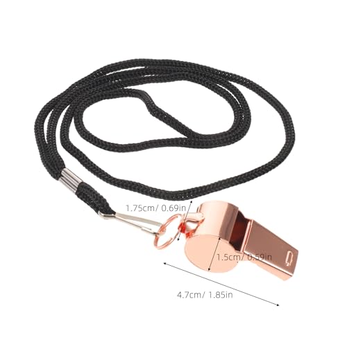 Silbatos de Acero Inoxidable Rose Gold x6 con Cordón miniatura 2