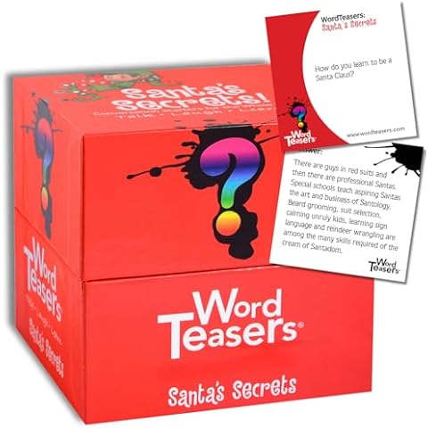 WORD TEASERS Santa's Secrets - Family Trivia Game with Holiday Conversation Cards & Party Game - 150 Trivia Cards Cover