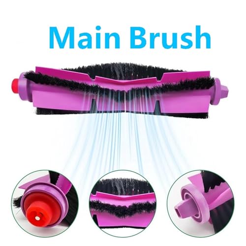 Main Side Brush Filter Mop Bags Replacement Parts. Compatible for Eureka J12 Ultra, Compatible for Midea V12, Vacuum Cleaner