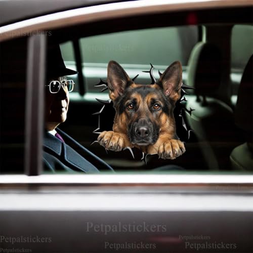 Image of Vinyl Dog Stickers - Car Decals for Women & Dog Lovers (German Shepherd)