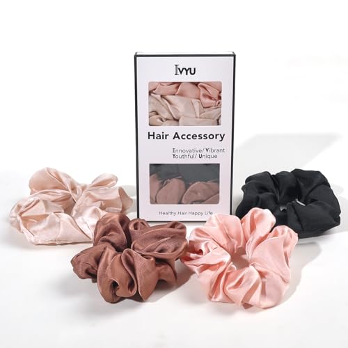 Image of Hair Scrunchies for Women - Hair Ties No Damage Both for Thick Hair or Thin Hair Curl Hair No Crease Scrunchies Ponytail Holder No Hurt Your Hair