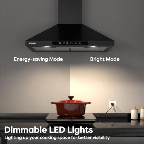 Image of 30 inch Range Hood with Voice Control, Wall Mount Range Hood Compatible with Alexa /Google Home /Smart Life Assistant, Stove Vent Hood for Kitchen with 3 Speed Exhaust Fan, AWB75206W