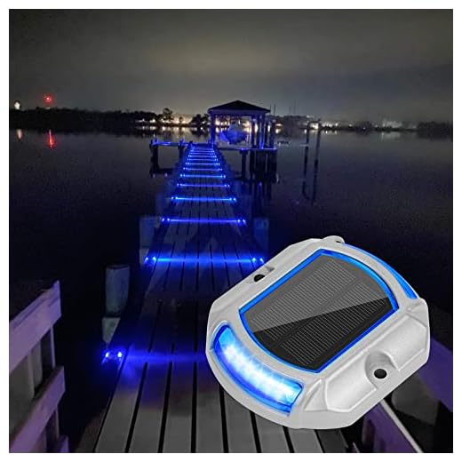 VOLISUN Solar Driveway Lights Dock Deck Lights 12 Pack,2 Colors in 1, LED Wireless Solar Powered Waterproof Outdoor Warning Step Lights for Driveway Sidewalk Pathway (2 Colors Lighting,White/Blue)