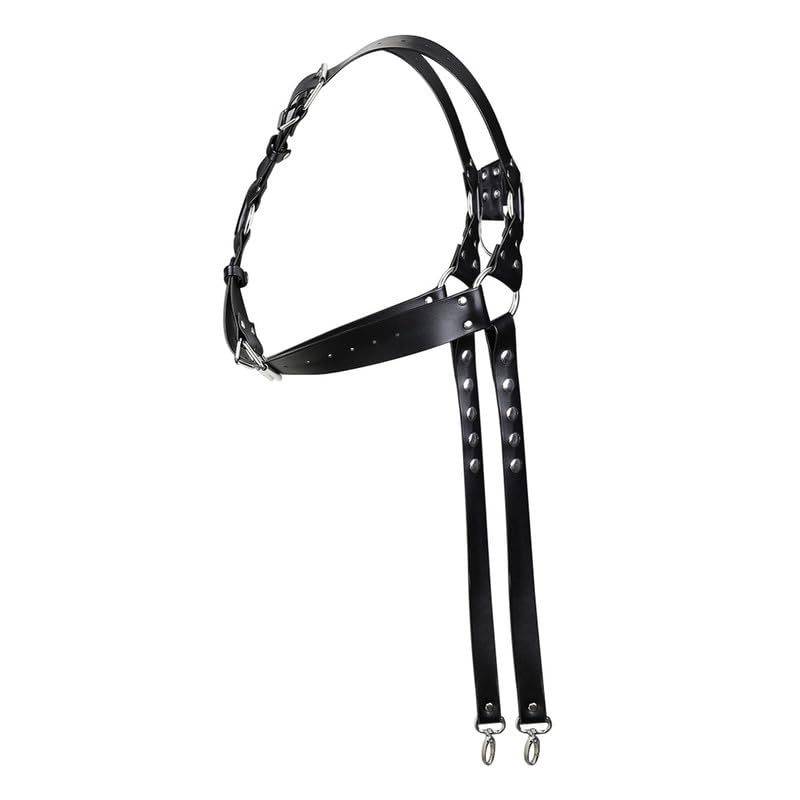 WRWMSLGO Men's Body Chest Harness Belt Strap, PU Leather Punk Harness Belt with Adjustable Buckles, Cosplay Costume Nightclub Clubwear Party Club Masquerade Fetish Bondage