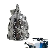 Campana de motocicleta | de estrella en relieve, colgante de campana de motocicleta – para crucero, turismo, fin de semana, viajes urbanos de larga distancia, niñas, niños, jóvenes