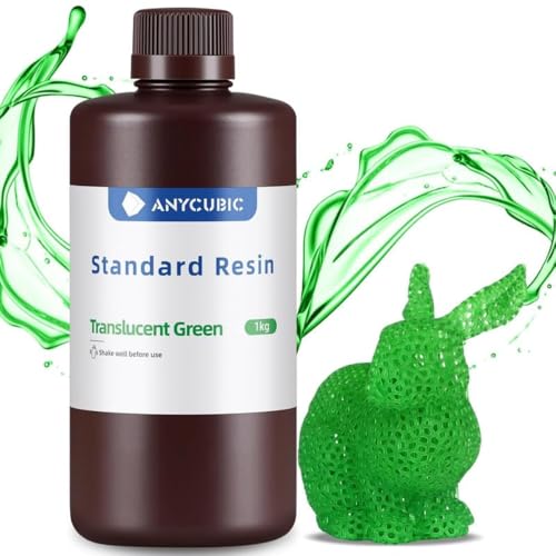 Image of 3IDEA 3D Printer Resin, 405nm LCD UV-Curing 3D Resin, High Precision & Rapid Photopolymer Resin for LCD /DLP /SLA Resin 3D Printer (Clear Green, 1kg)