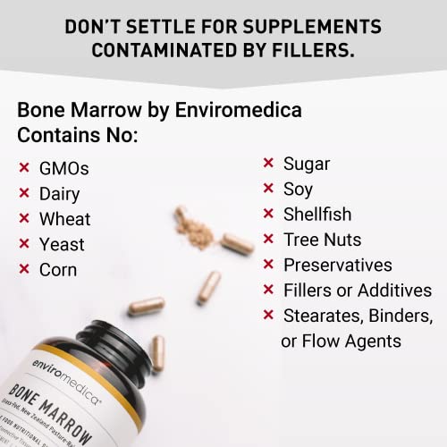 Enviromedica Freeze-Dried Bone Marrow Complex With Cartilage And Mcha Whole Bone From Grass-Fed Pastured New Zealand Bovine With Vitamin K2 (120Ct) #TOP3