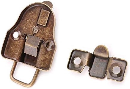 Chinese Antique Box Buckle,Antique Lock Buckle.Vintage Toolbox Lock Antique Metal Buckle Suitcase Case Toggle Lock Hasp Latch Furniture Hardware (Color : Silver)