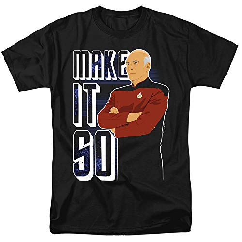 Star Trek vêtement Next Generation Make It So noir pour raviver la nostalgie