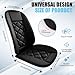 Chezope Car Seat Cushion with Back Support Pillow, Car Seat Cushion for Long Driving, Breathable Car Seat Protector, 1.2'' Thick Memory Foam Design for Pain Relief, Seat Pad for Car SUV Truck (Black)
