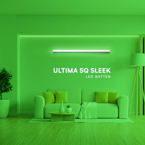 Image of MAGIK Ultima Square Sleek 20W (Green) LED Batten | T5 Tube Light | High Brightness Accent Light | Energy Efficient | Polycarbonate Body | Ideal for Home & Decorative Use | Pack of 1